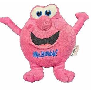 Mr Bubble Plush Pink 2011 The Village Company Arms Legs 8.5" Tall